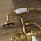 Kingston Brass AE23T7 3-3/8 Inch Wall Mount Tub Faucet with Hand Shower, Brushed Brass AE23T7 - alternate 2